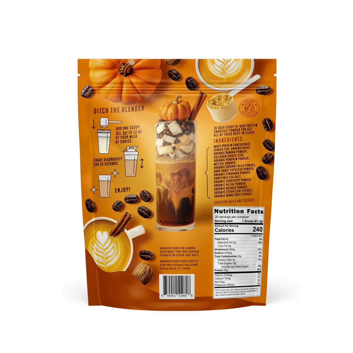 Pumpkin Spice Latte Protein Smoothie